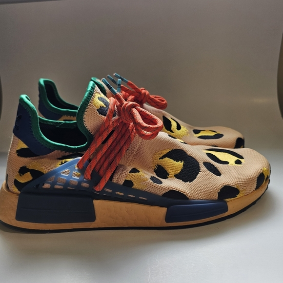 Adidas NMD Hu Pharrell Animal Print Leopard Pulse Amber Men's Size 9.5 HP3221 - Picture 4 of 8